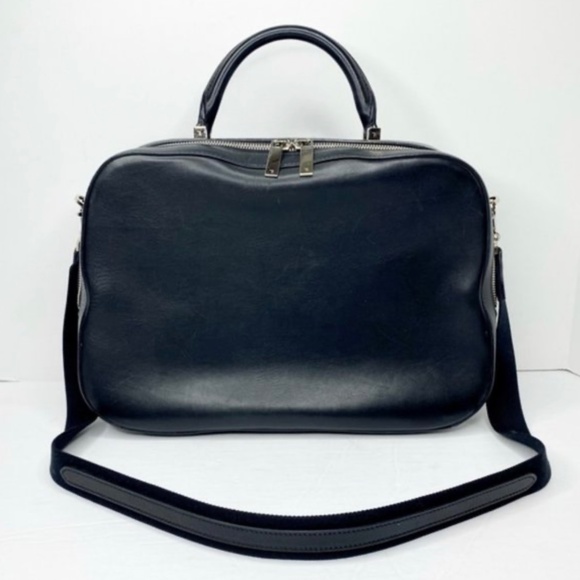 The Row Top Handle Smooth Leather Briefcase Bag - Picture 2 of 10